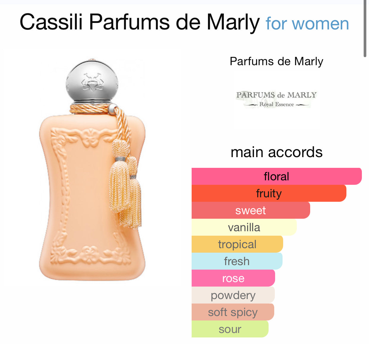 Andromeda’s Inspired by Cassili Eau De Parfum from Parfum De Marly