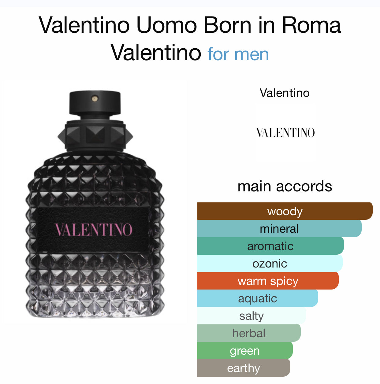 Valentino uomo born discount in roma edp