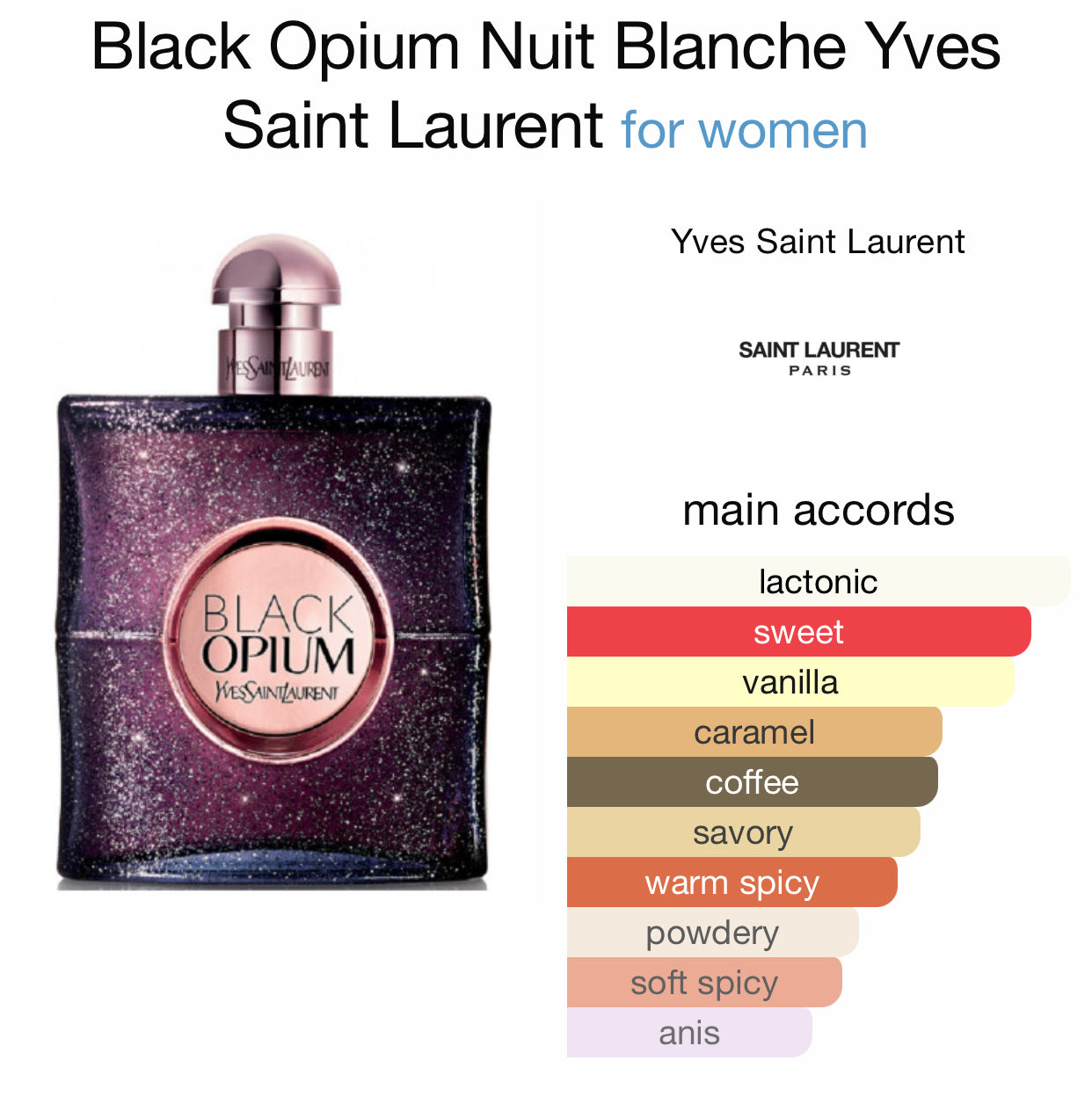  Yves Saint Laurent Black Opium Nuit Blanche Eau De